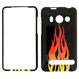 Premium - SPRINT HTC EVO 4G FLAME COVER CASE - Faceplate - Case - Snap On - Perfect Fit Guaranteed