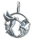Solid Sterling Silver Hummingbird Pendant