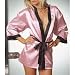 COLOR CHOICES! Oh So Sexy for a Perfect Addition to Your Lingerie in this REVERSIBLE Charmeuse Sleepwear Robe