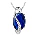 J.MOSUYA Swarovski Element Crystal Jewelry Set For Women, 18k White Gold Plated Necklace Earring Set