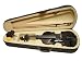 ViolinSmart 4/4 Full Size Student Violin w/Bow, Case, and Rosin - Solid Black