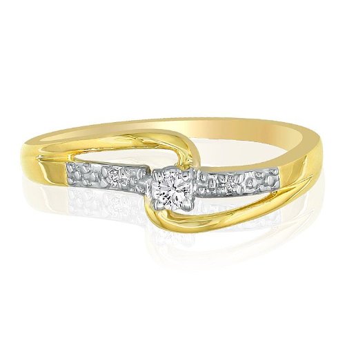 Beautiful Diamond Promise Ring, 10K Yellow Gold (Available in sizes 4 10) 41HRRXKj HL Beautiful Diamond Promise Ring, 10K Yellow Gold (Available in sizes 4 10)