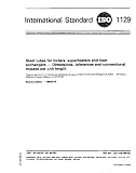 ISO 1129:1980, Steel tubes for boilers, superheaters and heat exchangers - Dimensions, tolerances and conventional masses per unit length