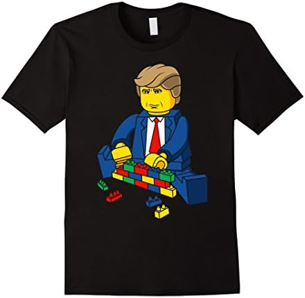 Men's Trump T-Shirt Build a Wall Tee XL Black
