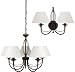 Globe Mirabelle Collection Bronze Finish and Cream Fabric Shades