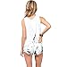 EFINNY Women Casual Boho Sleeveless Vest Shirt Back Cut Blouse Crop Top Tank White M