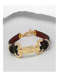 Leather Bracelet In White Base