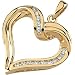 14K Yellow Gold Diamond Heart Pendant (0.25 ctw, G-H, SI1)