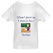 WHEN I GROW UP I WANT TO BE A TEACHER - BigBoyMusic Toddler Designs - White Toddler T-shirt