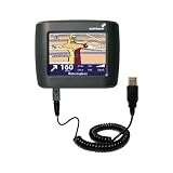 Coiled Power Hot Sync and Charge USB Data Cable w/ Tip Exchange for the TomTom One - Gomadic Brand