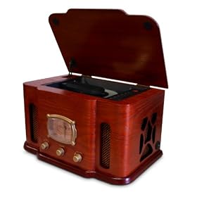 Electrohome EANOS401 2-in1 Nostalgia Real Wood CD Player Stereo System with CD-R/RW and AM/FM Radio