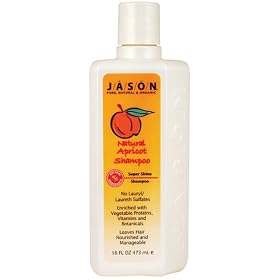 JASON Natural Apricot Super Shine Shampoo, 16-Ounce Bottles (Pack of 3)