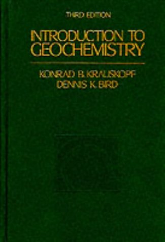 Introduction to Geochemistry -Ise (McGraw-Hill International Editions)