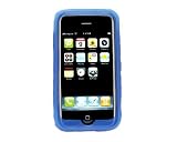 Apple Iphone 3g BLUE Tough Silicone Case and LCD screen protector with Free Exercise Armband! - Exclusively a RoosBrews Product