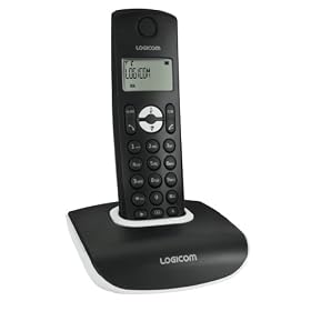 Logicom - Nova 350 POP Solo - T�l�phone sans fil DECT - Mains-libres - Noir