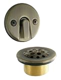 LDR 552 5100AB Waste and Overflow Kit with Trip Lever and Strainer, Antique Brass