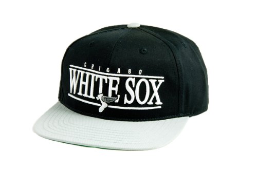 MLB Men's Chicago White Sox Nineties Snapback Cap (Black/Grey, Adjustable)