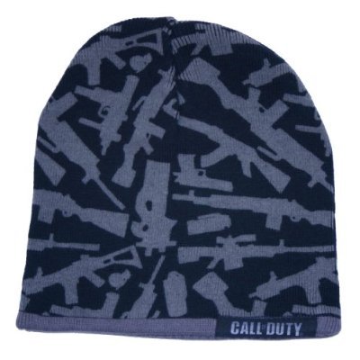 Childrens Toyshop  Toys : Call of Duty Beanie - Grey Guns Pattern (Revisible)