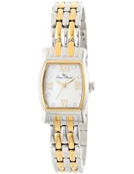 Lucien Piccard Womens LP-12384-SG-02MOP Alca White Mother-Of-Pearl Dial Two Tone Stainless Steel Watch