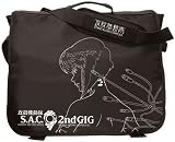Ghost in the Shell Stand Alone Complex Motoko with Cable Line Art Black Anime Messenger Bag