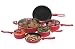Kitchen & Housewares : Chef's Secret 16-Piece Red Aluminum Cookware Set