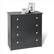Prepac 4 Drawer Chest in Black Finish