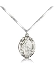 Free Engraving Included Medal- Sterling Silver St. Saint Veronica Pendant 3/4" 8110SS--w/18" Chain & Box Patron Saint of Photographers