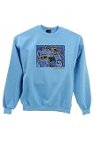 Laurel Burch Indigo Cats Carolina Blue Sweatshirt