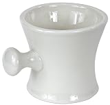 White Ceramic Shaving Shave Soap Mug Bowl with Handle