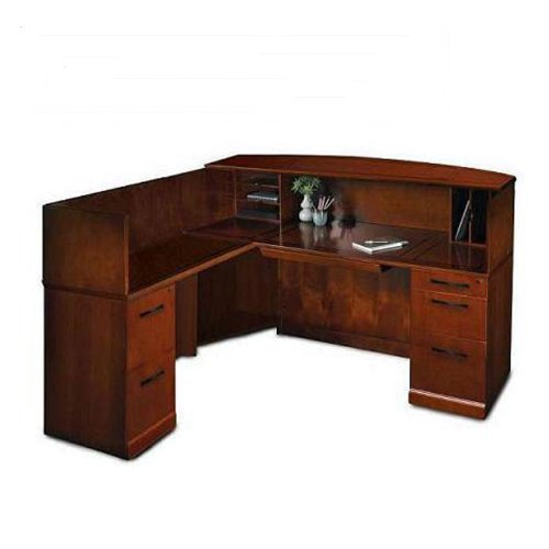 Sorrento Reception LDesk with Left Return Espresso Finish