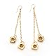 Gold Nut Drop Earrings by Alice Menter||RF10F