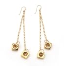 Gold Nut Drop Earrings by Alice Menter||RF10F