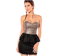 Strapless Polyester 2015 Sequined Lace Wrap  Dress