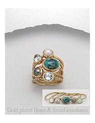 Fresh Water Pearls Ring In Brass