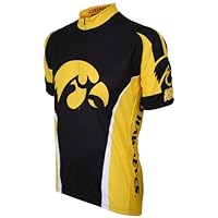 NCAA Iowa Cycling Jersey, Black/Yellow, Medium