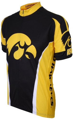 Adrenaline Promotions Iowa Cycling Jersey, Black/Yellow, X-Large