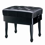 ピアノ椅子　C 180　本皮張　黒塗