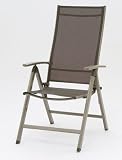 Siena Garden Parma Klappsessel mocca/champagner Gestell: champagner Bezug mocca 4*4