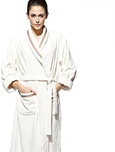 Warmjama Womens Couples Matching Flannel Pajamas Thermal Long Robe XL White