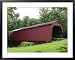 Allaman Covered Bridge in Henderson County, north of Nauvoo, Illinois, USA Framed Art Poster Print by Gayle Harper, 39x31