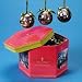 Set Of 12 Gift Boxed Thomas Kinkade Decoupage Christmas Ball Ornaments #TK0107
