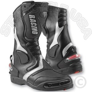 Vega Sport II Motorcycle Street Boots Black 8-13 - Part No. 2610-108:113