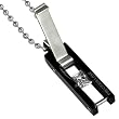 Precious Love Hidden Gem Cubic Zirconia Stainless Steel Black Pendant Necklace