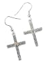Silver Cross Dangling Earrings Fashion Jewelry