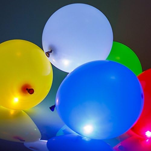 LED Balloons 25 Pack Multi Color Party Pack for Birthdays, Events, Wedding Decor, Night Time Decorations, Garden Decor