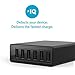 KevenAnna 50W USB 6 Port Wall & Desktop Charger / Rapid USB Smart Charging Station for Apple, Android and other USB Powered Mobile Devices Black