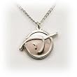 Invisible Pink Unicorn (IPU) Pendant - bright silver finish