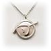 Invisible Pink Unicorn (IPU) Pendant - bright silver finish