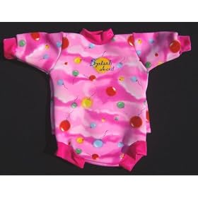 Splash about neoprene Baby Snug mini wetsuit: Pink Balloon print, Large: 3 - 6 months