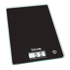 Taylor Digital Glass Food Scale, Black